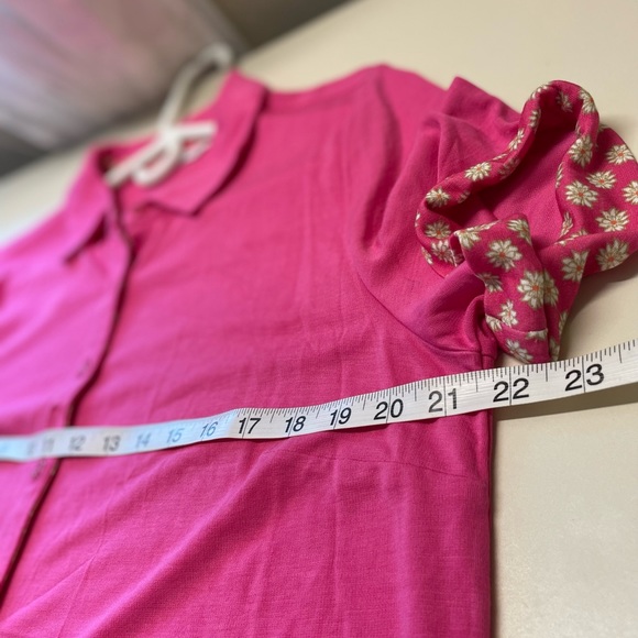 Isaacmizrahilive Womens Polo Short sleeve Blouse Shirt Size L NEW With out tag - Picture 6 of 9